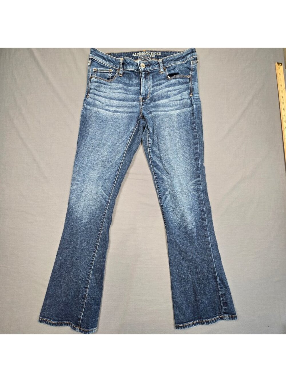 American Eagle Womens Size 14 Skinny Kick Medium Wash Jeans Super Stretch Denim